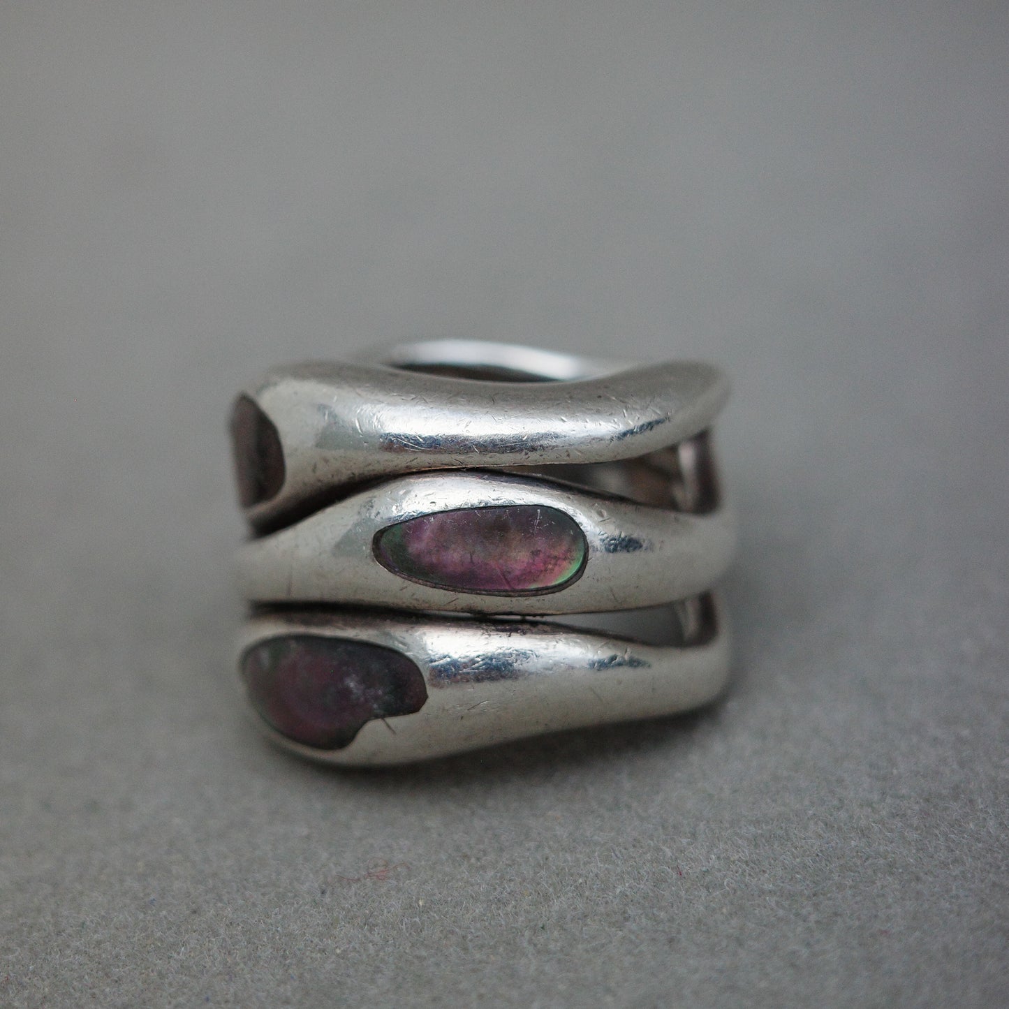 Studio crafted wide Nacar ring
