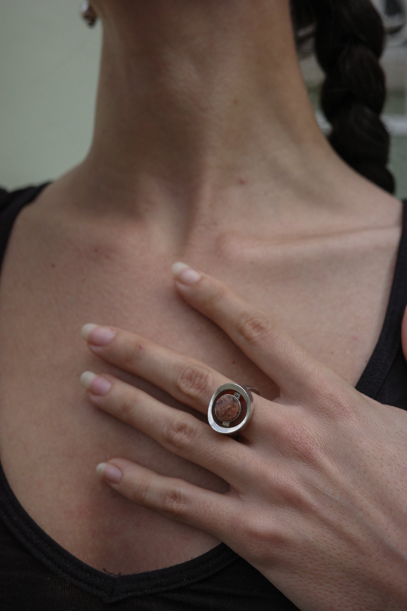 N.E From 1970s sculptural ring