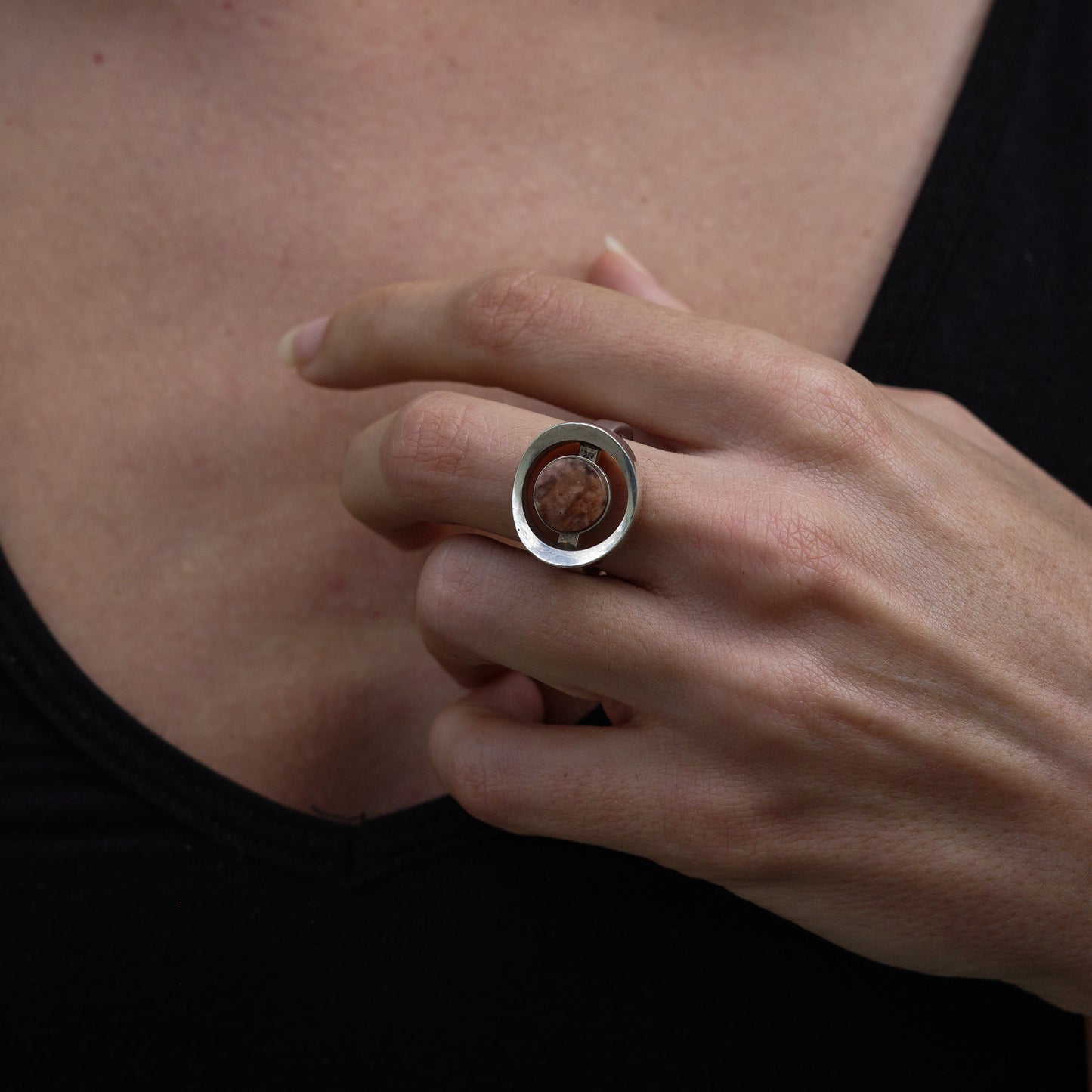 N.E From 1970s sculptural ring