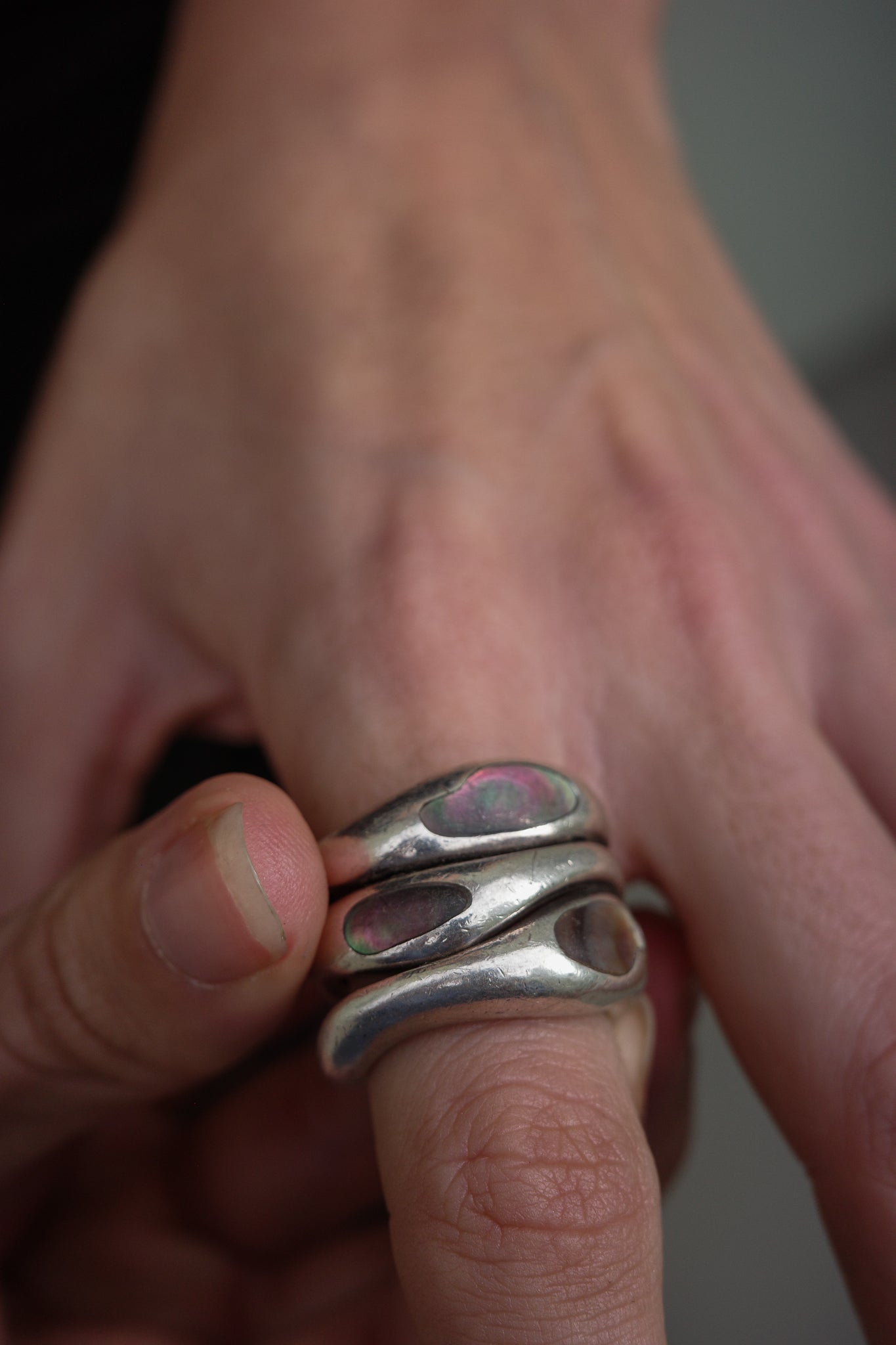 Studio crafted wide Nacar ring