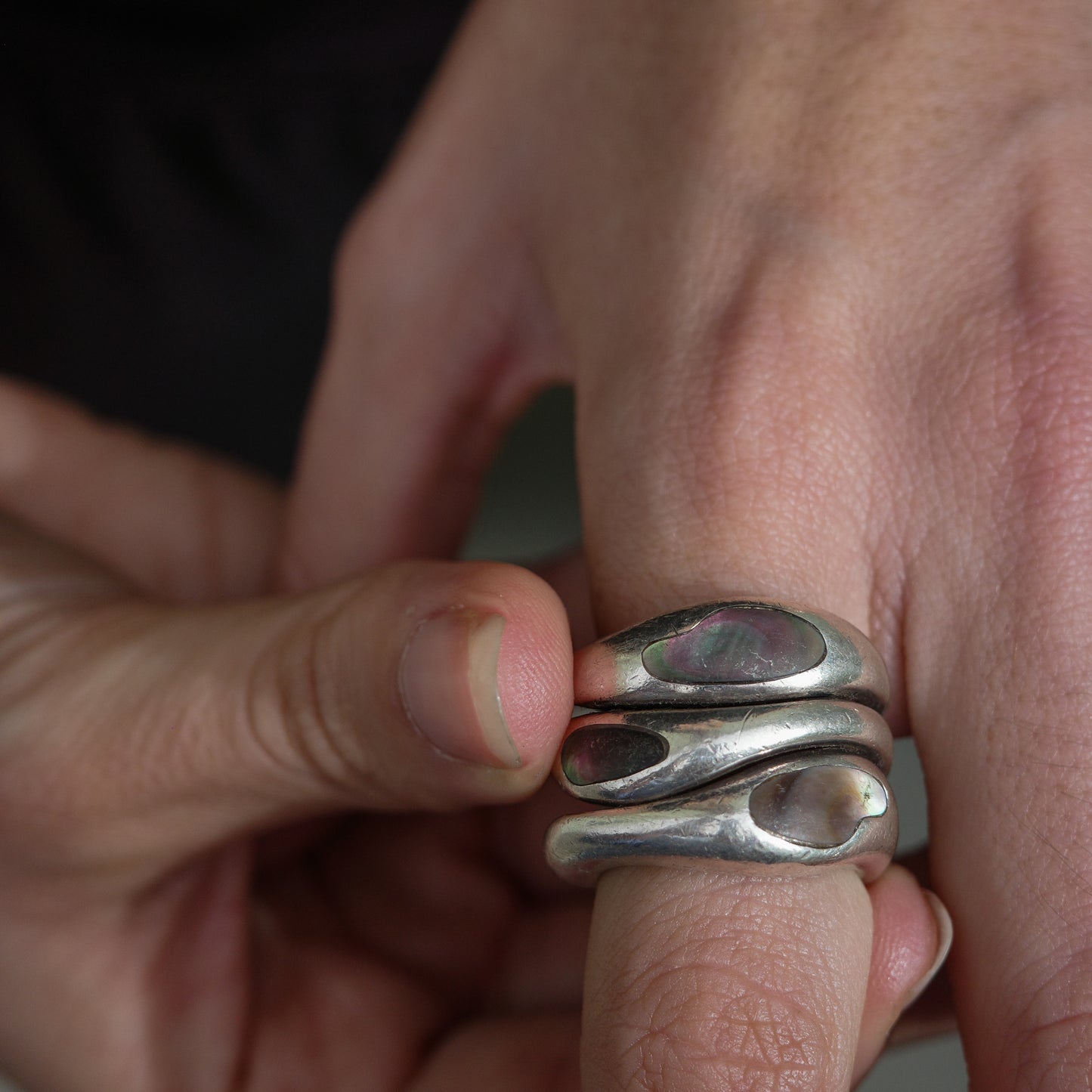 Studio crafted wide Nacar ring