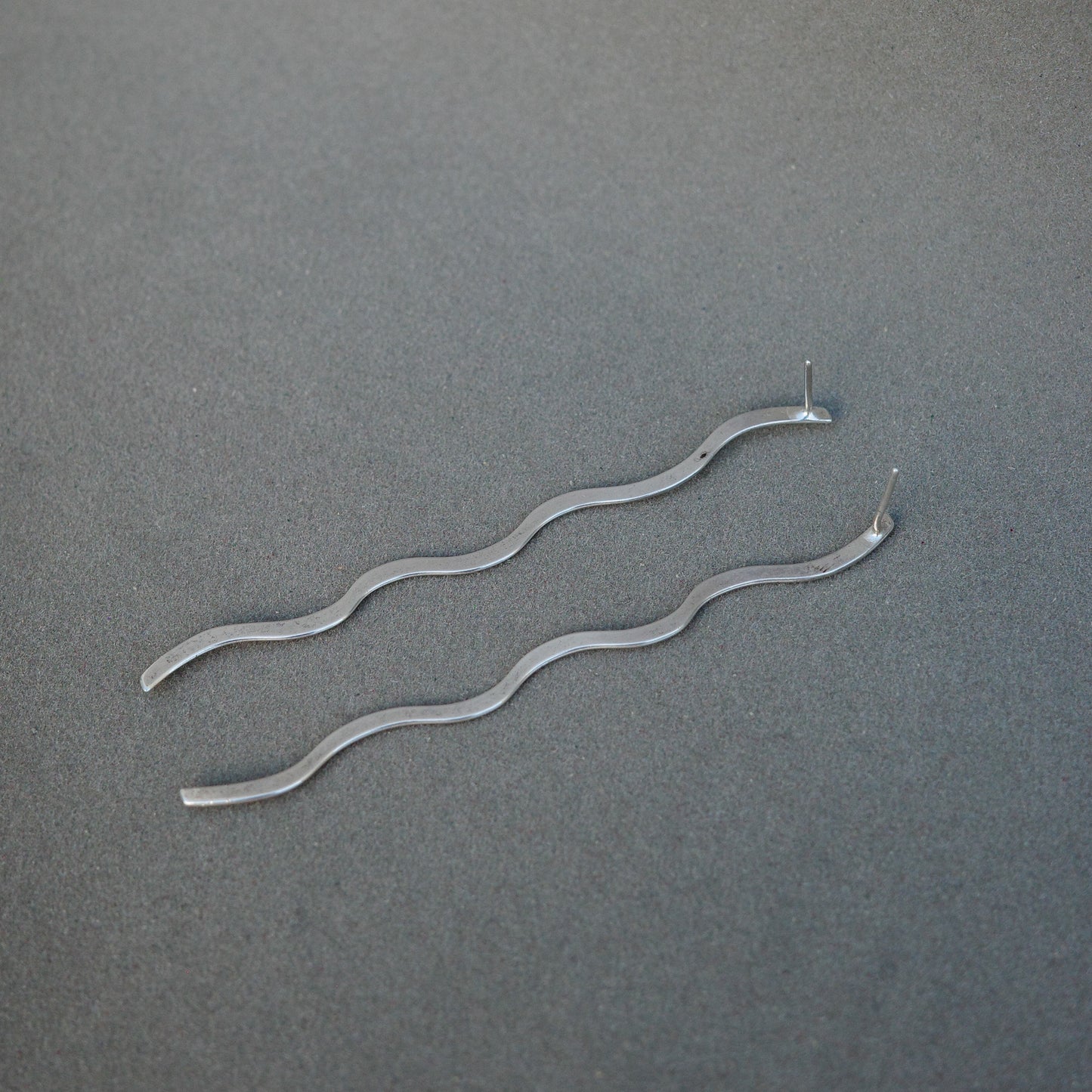 Sterling Long Wave earrings