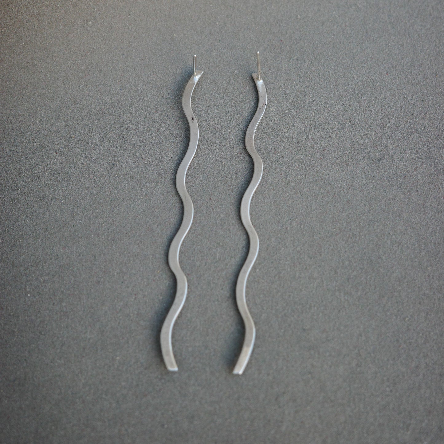Sterling Long Wave earrings