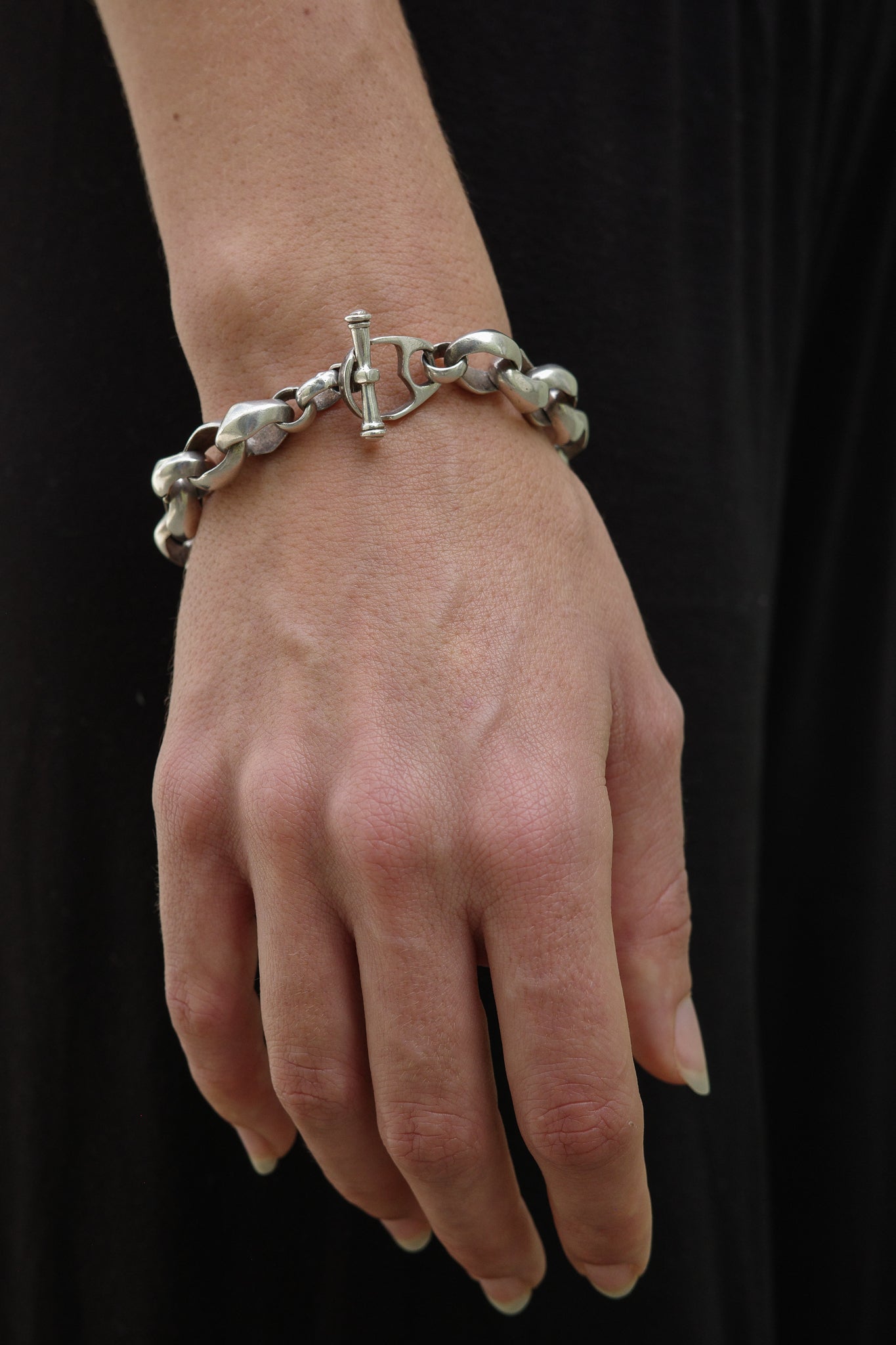 Heavy cable link bracelet