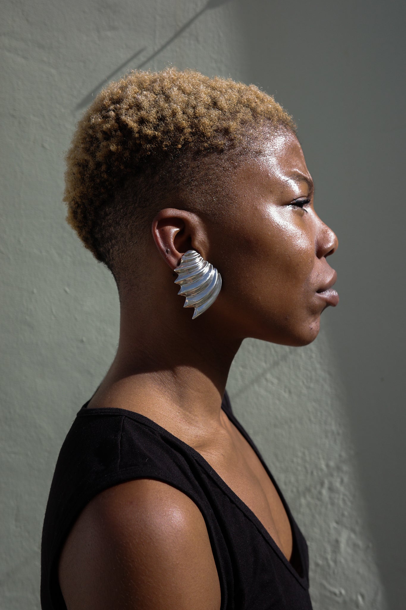 Sterling Wings Clip Earrings