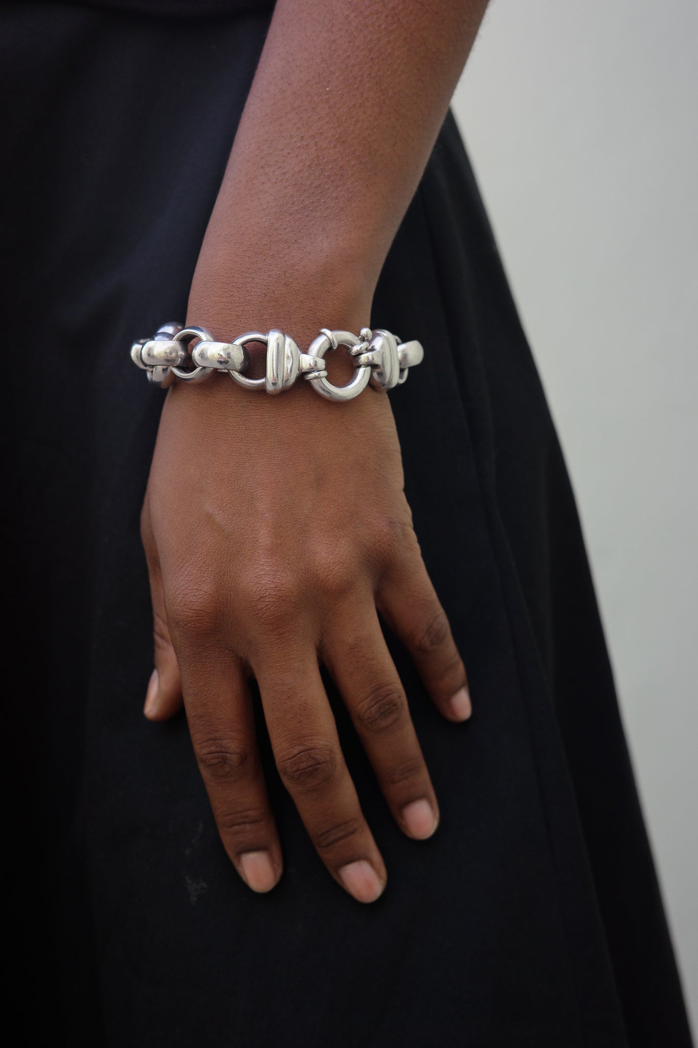Heavy weight rolo link bracelet