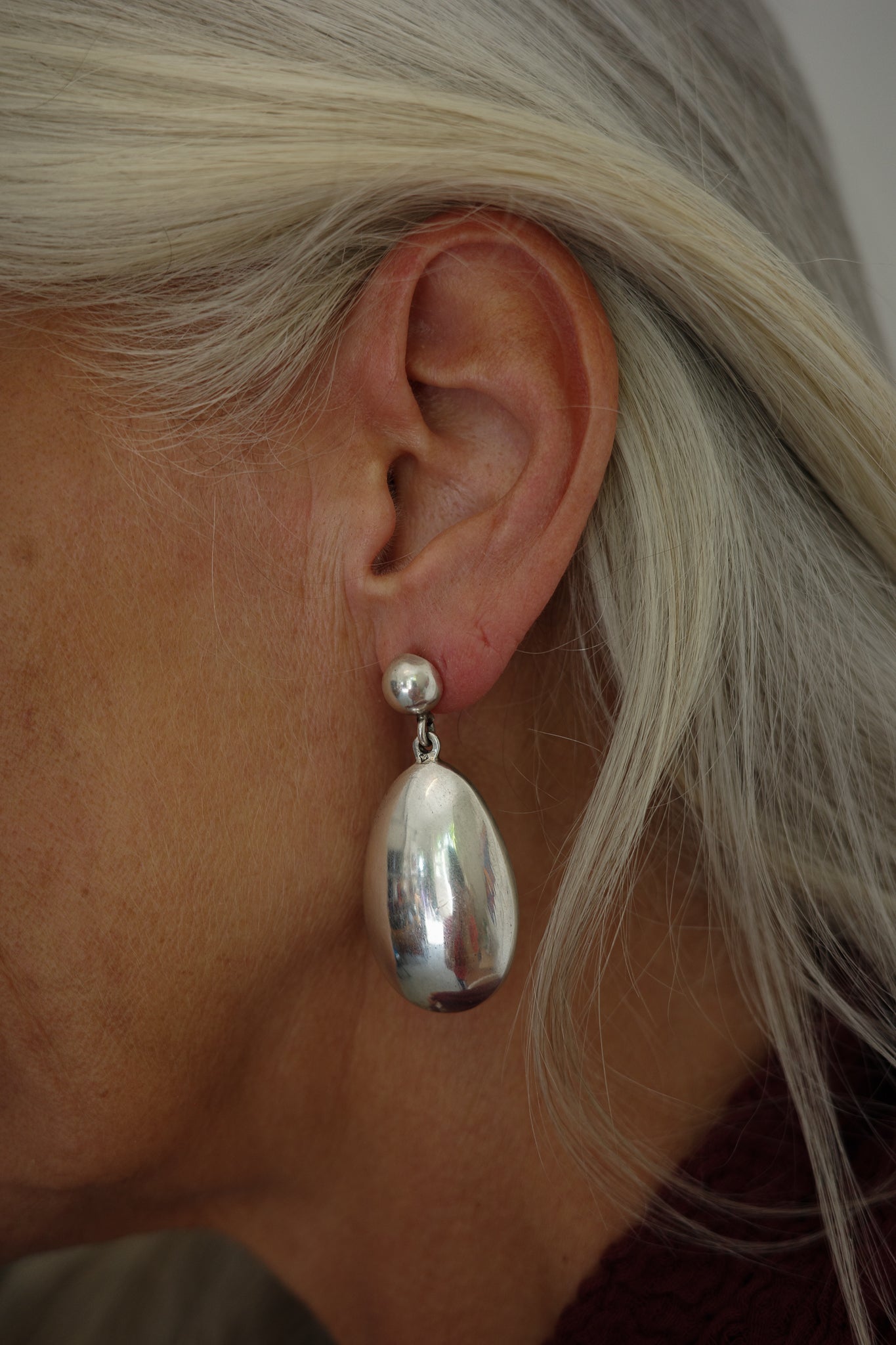 Oval Sterling Earrings