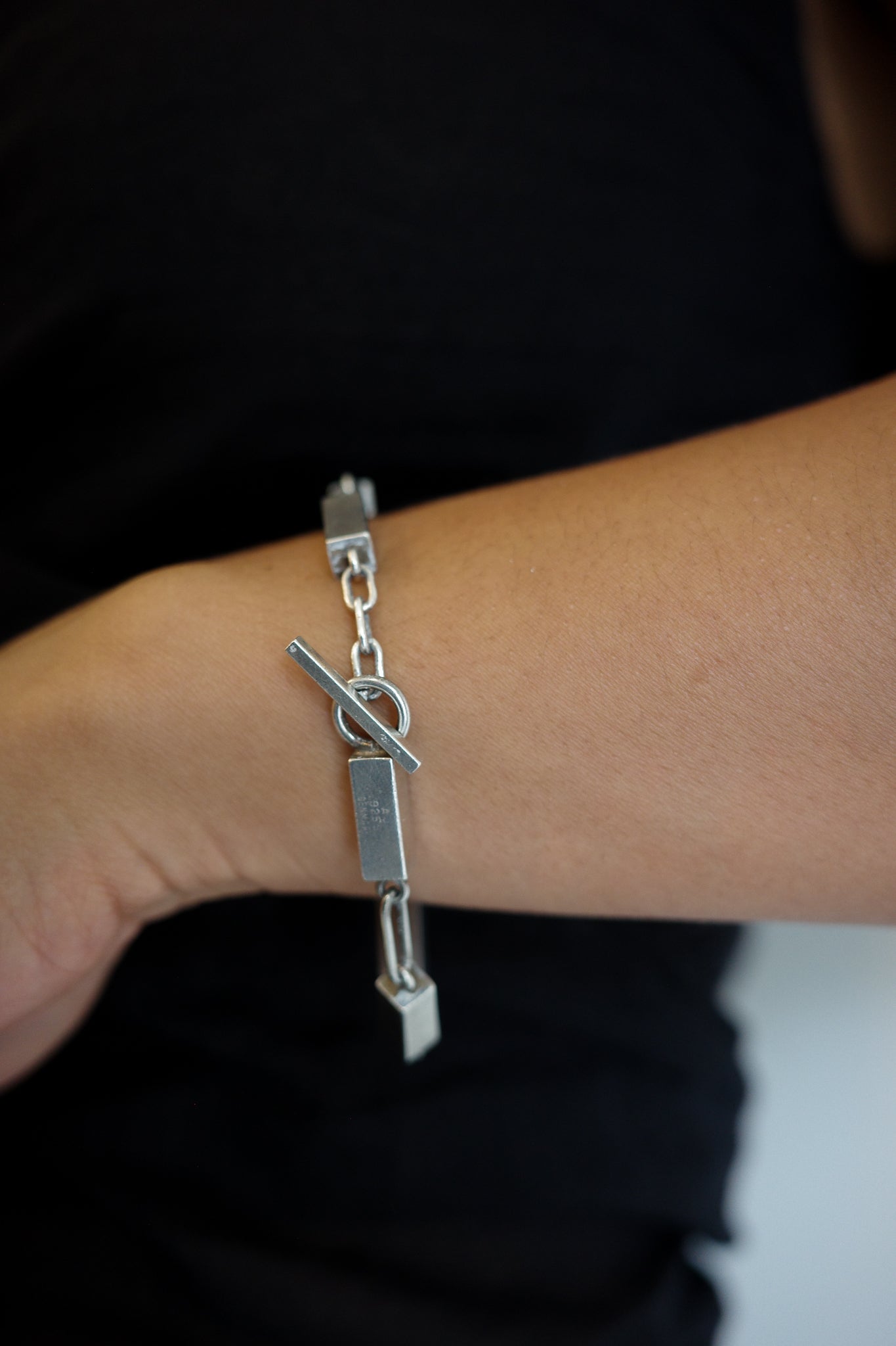 Rectangular toggled bracelet by Arne Johansen