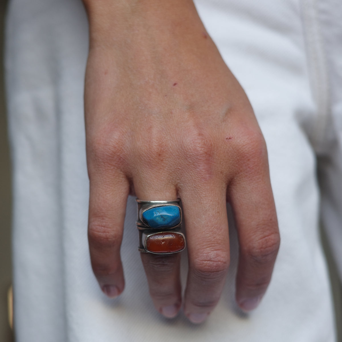 Twin studio-crafted rings