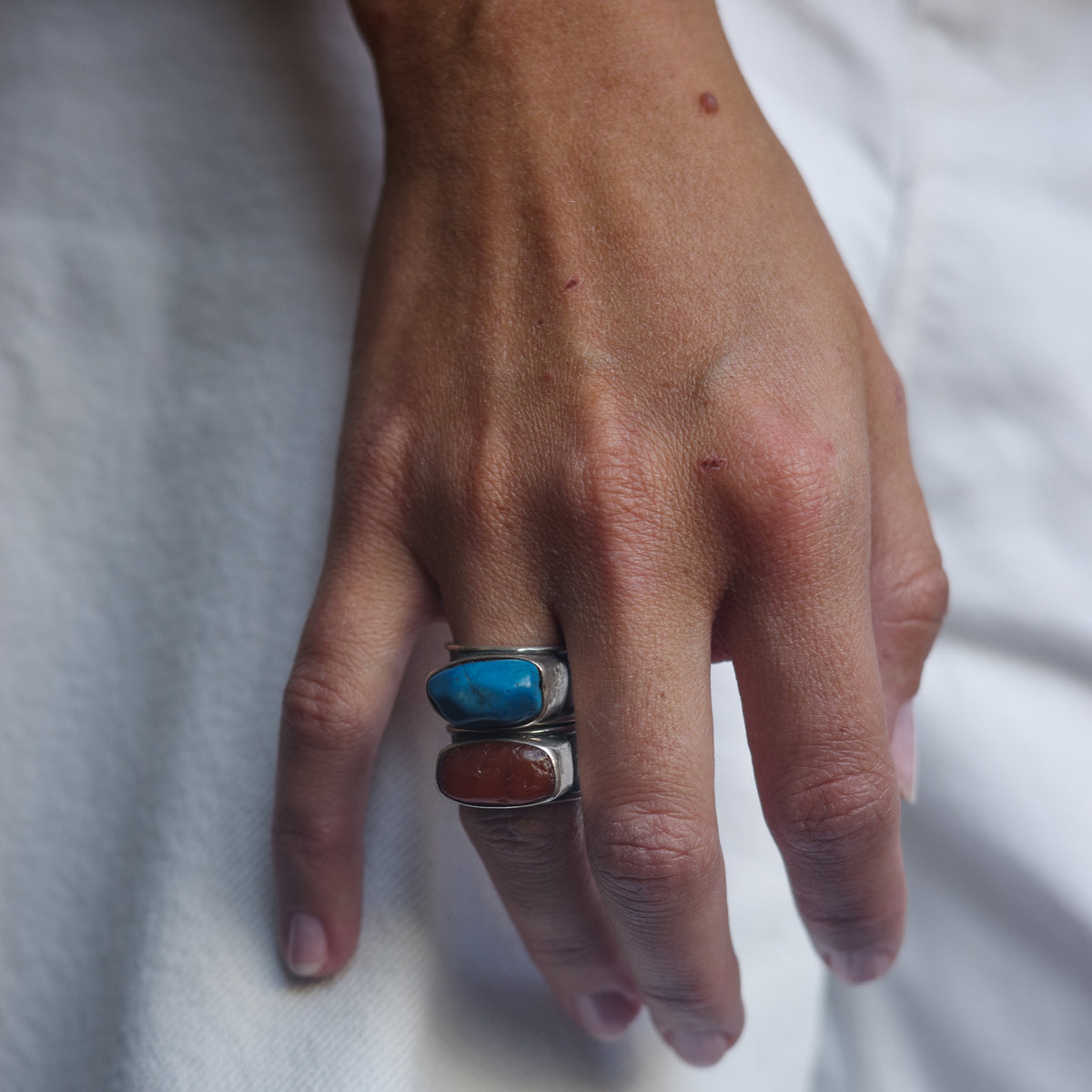 Twin studio-crafted rings