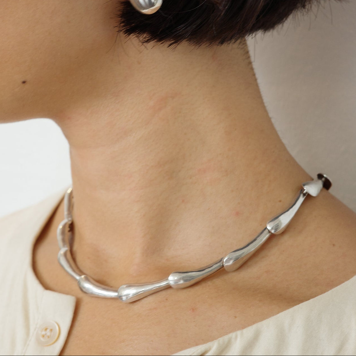 Danish interlinked drop necklace