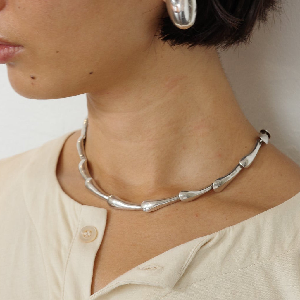 Danish interlinked drop necklace