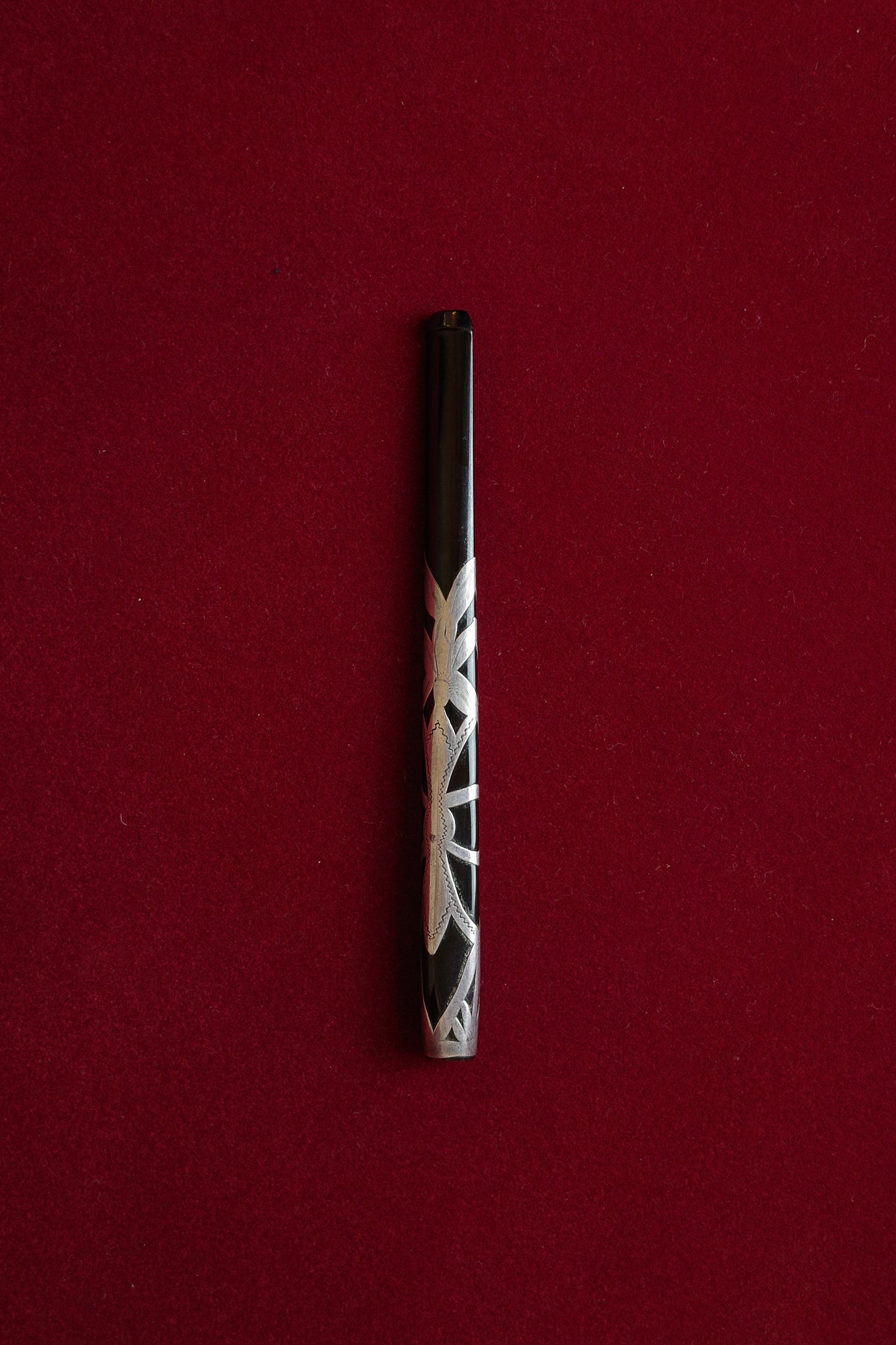 Art Deco Cigarette Holder With Silver Overlay
