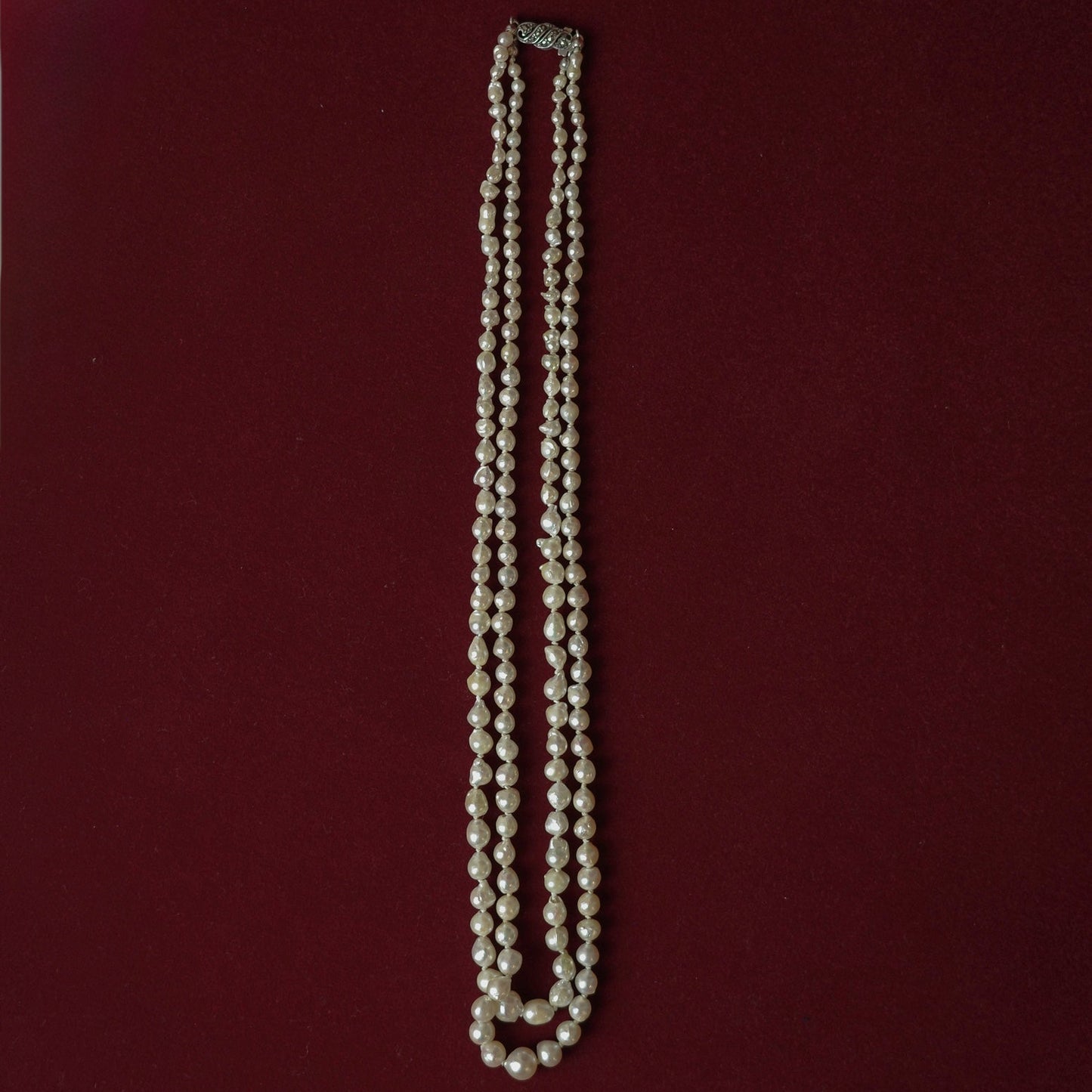 double layered pearl necklace