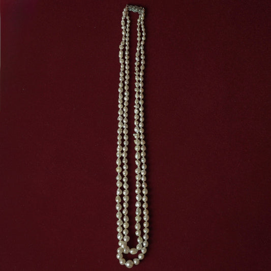 double layered pearl necklace