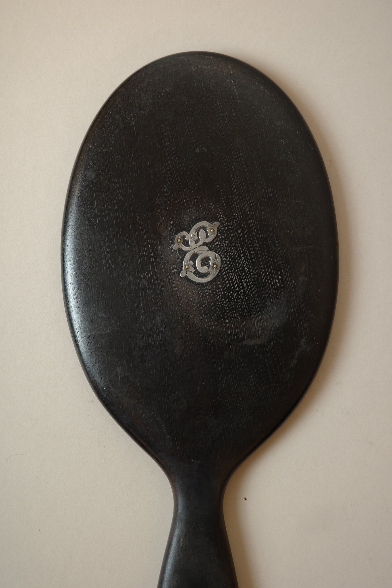 Dark Wood Hand Mirror