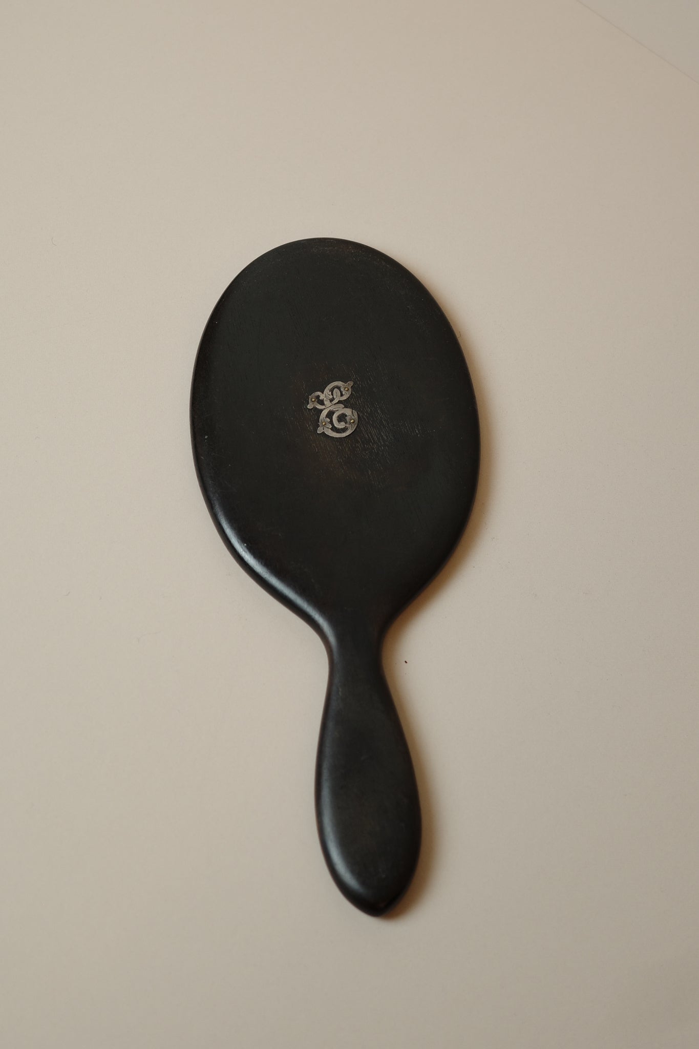 Dark Wood Hand Mirror