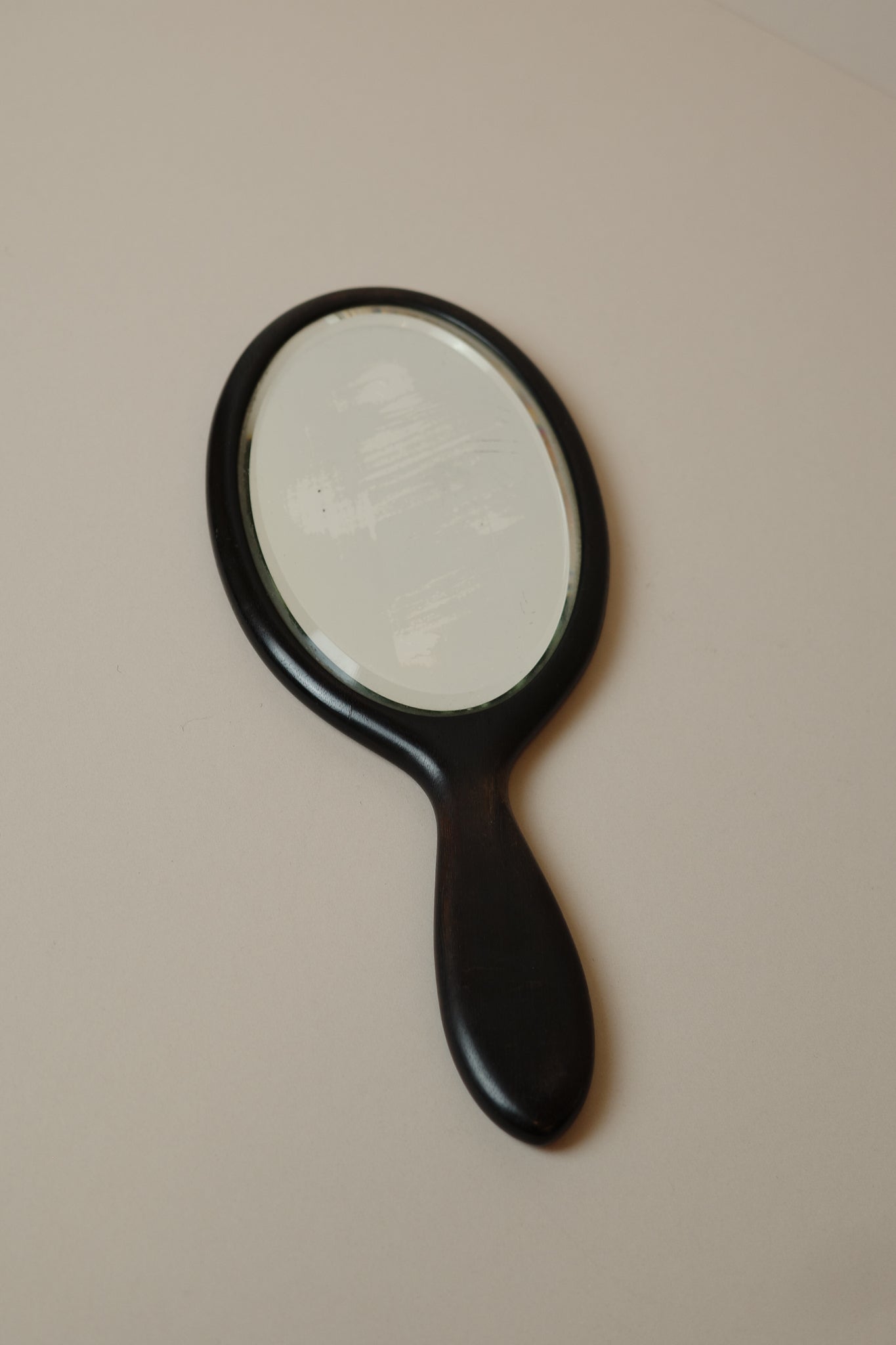 Dark Wood Hand Mirror