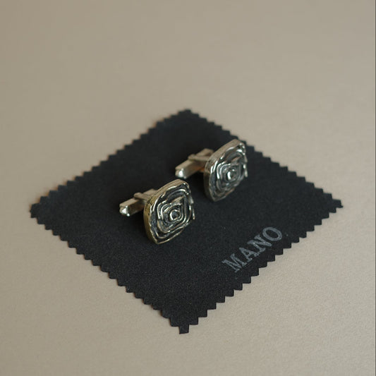 Silver spiral Cufflinks