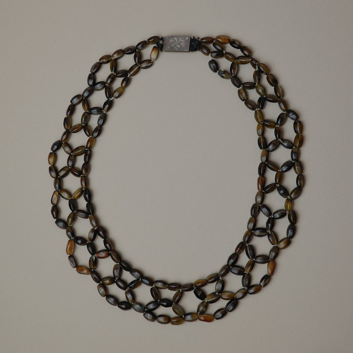 Vintage Brown Shell Necklace