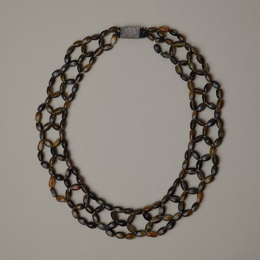 Vintage Brown Shell Necklace