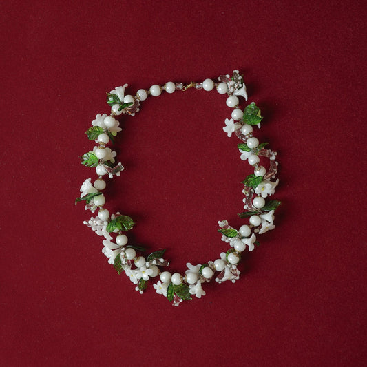 Murano glass jasmin necklace