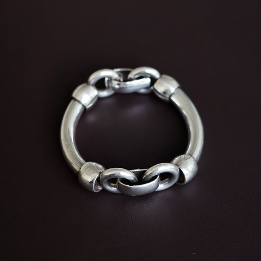 Rare German sterling circle link bangle