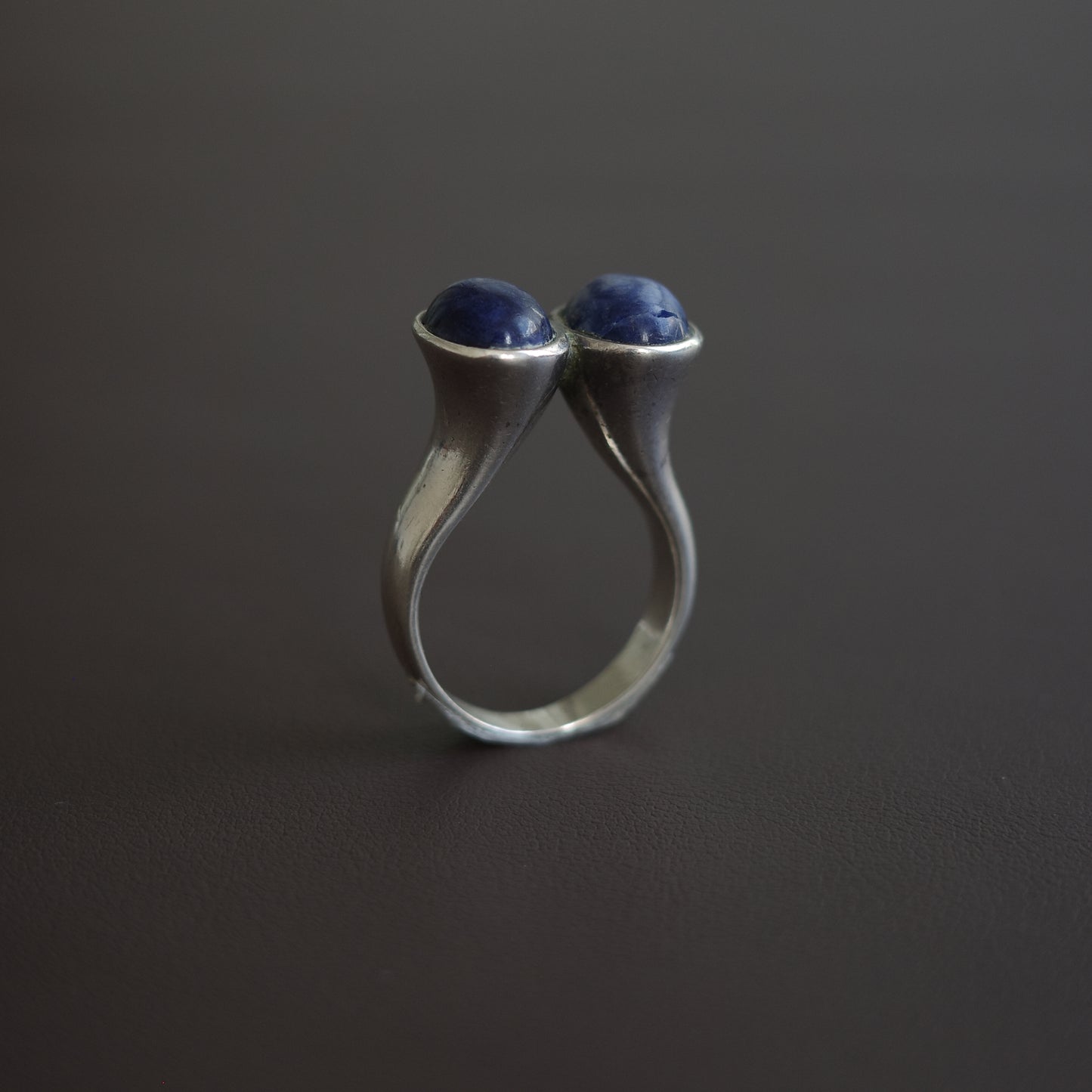 Scandinavian sculptural Lapis Lazuli ring