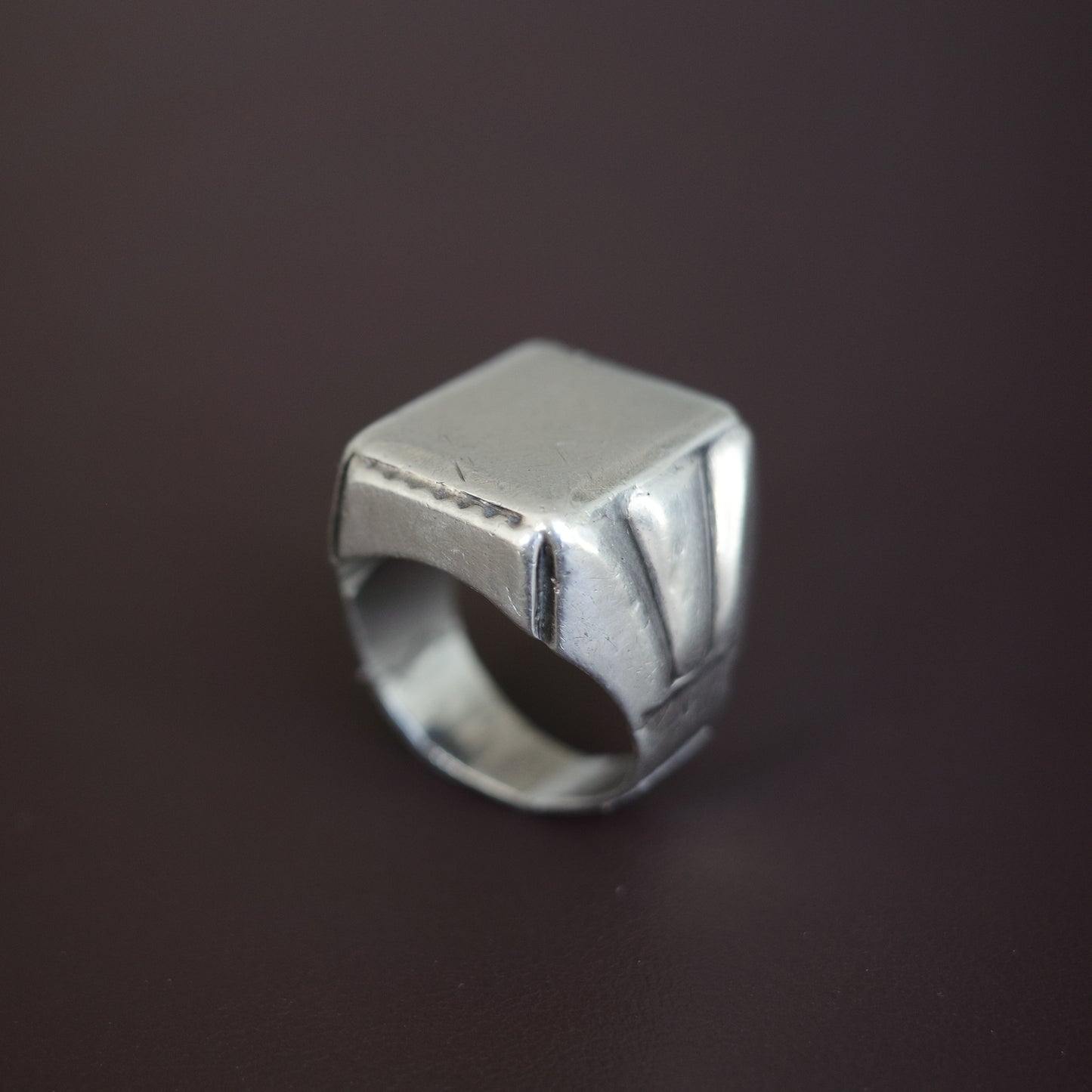 Art Deco studio-crafted signet ring