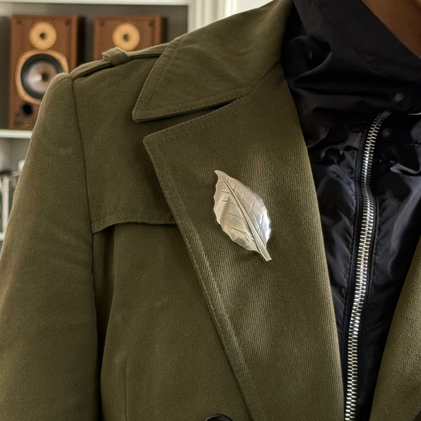 Danish leaf brooch