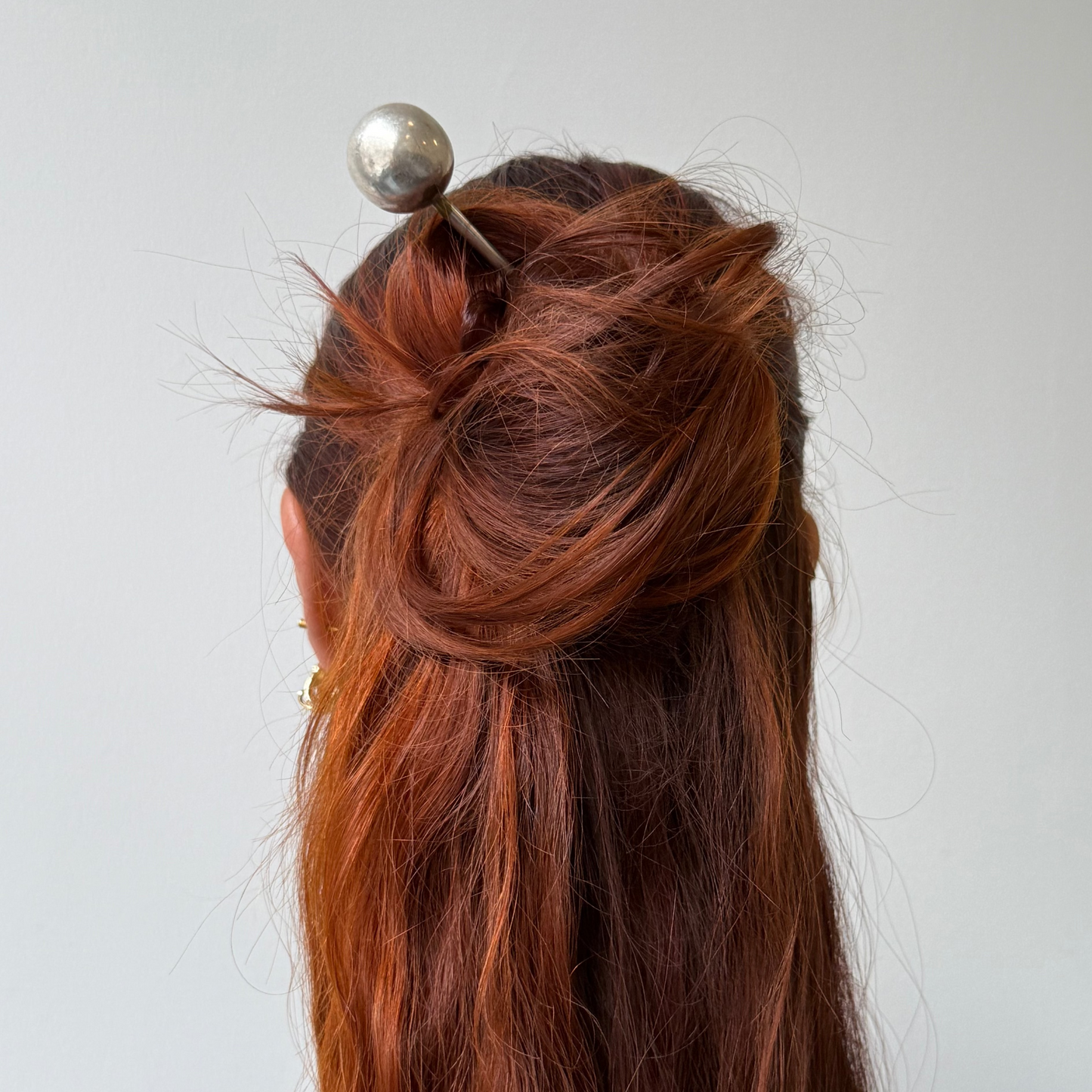 Silver-plated hair pin