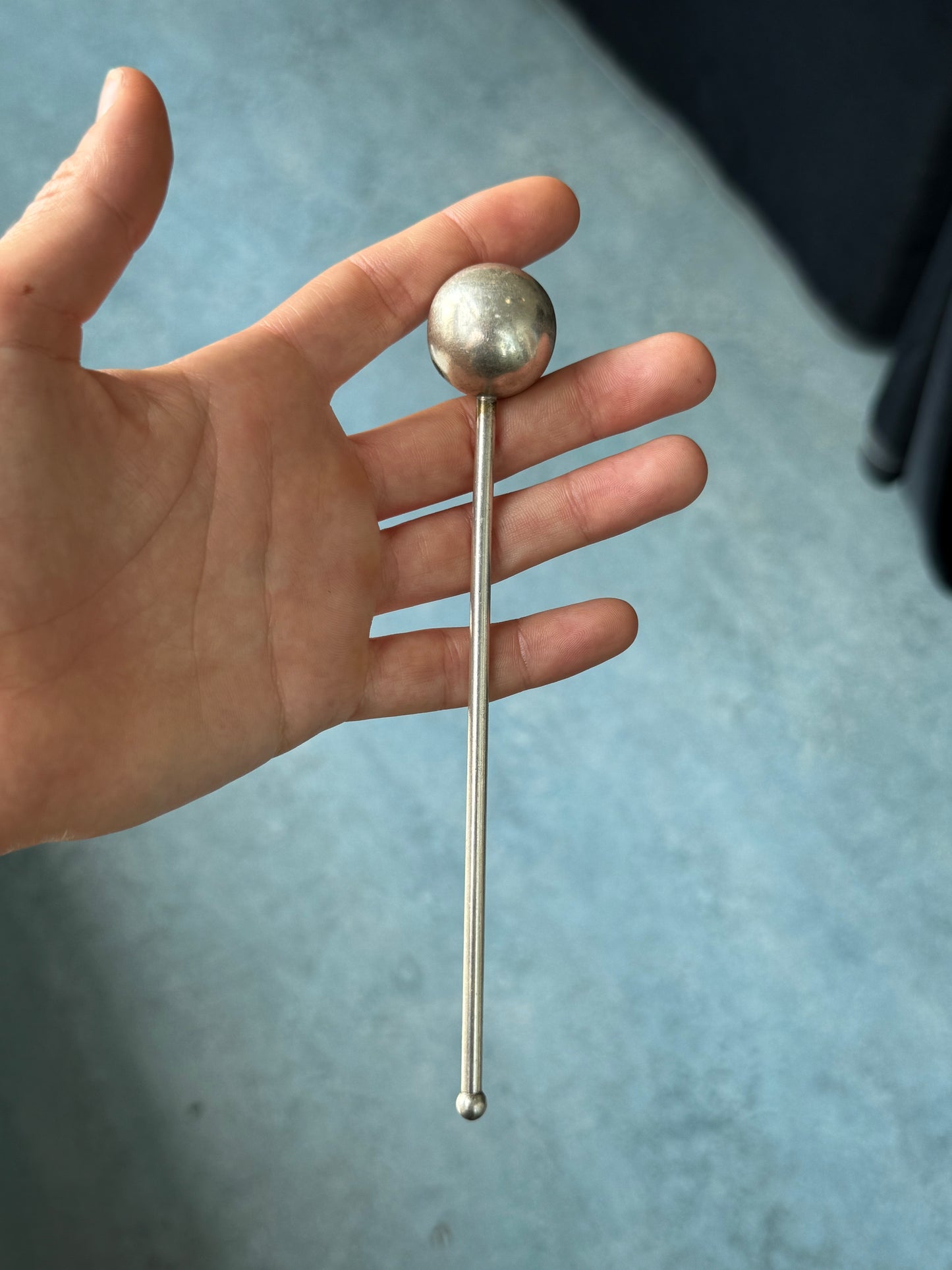 Silver-plated hair pin