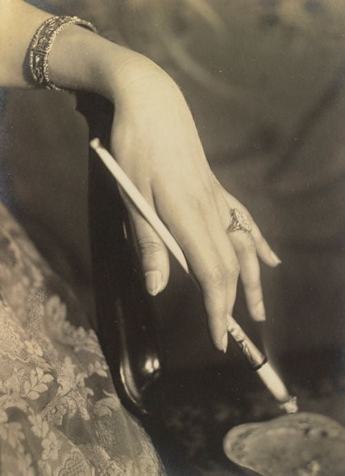 Art Deco Cigarette Holder With Silver Overlay