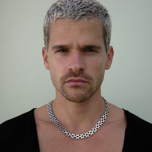 Hand-crafted H link necklace