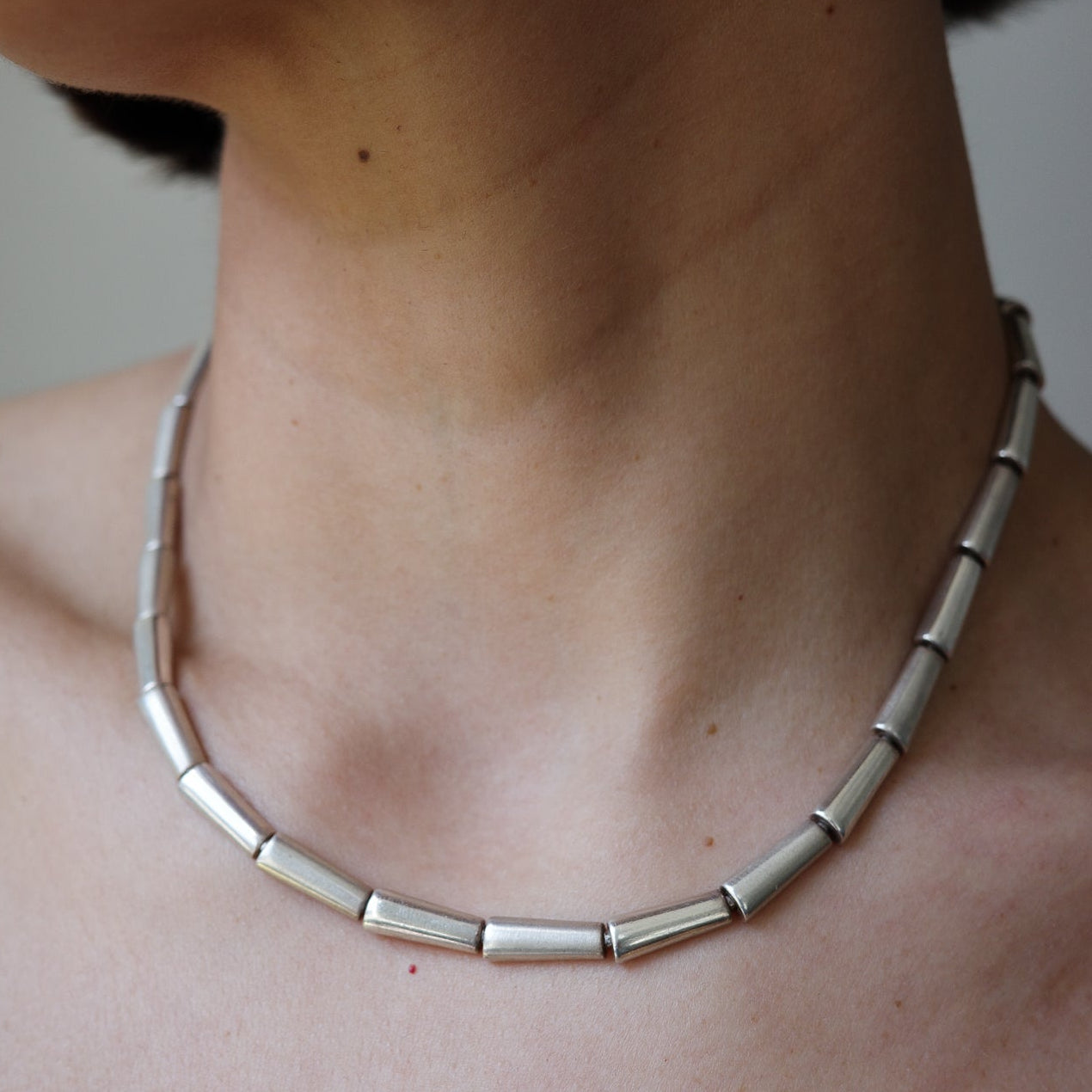 Bamboo link necklace
