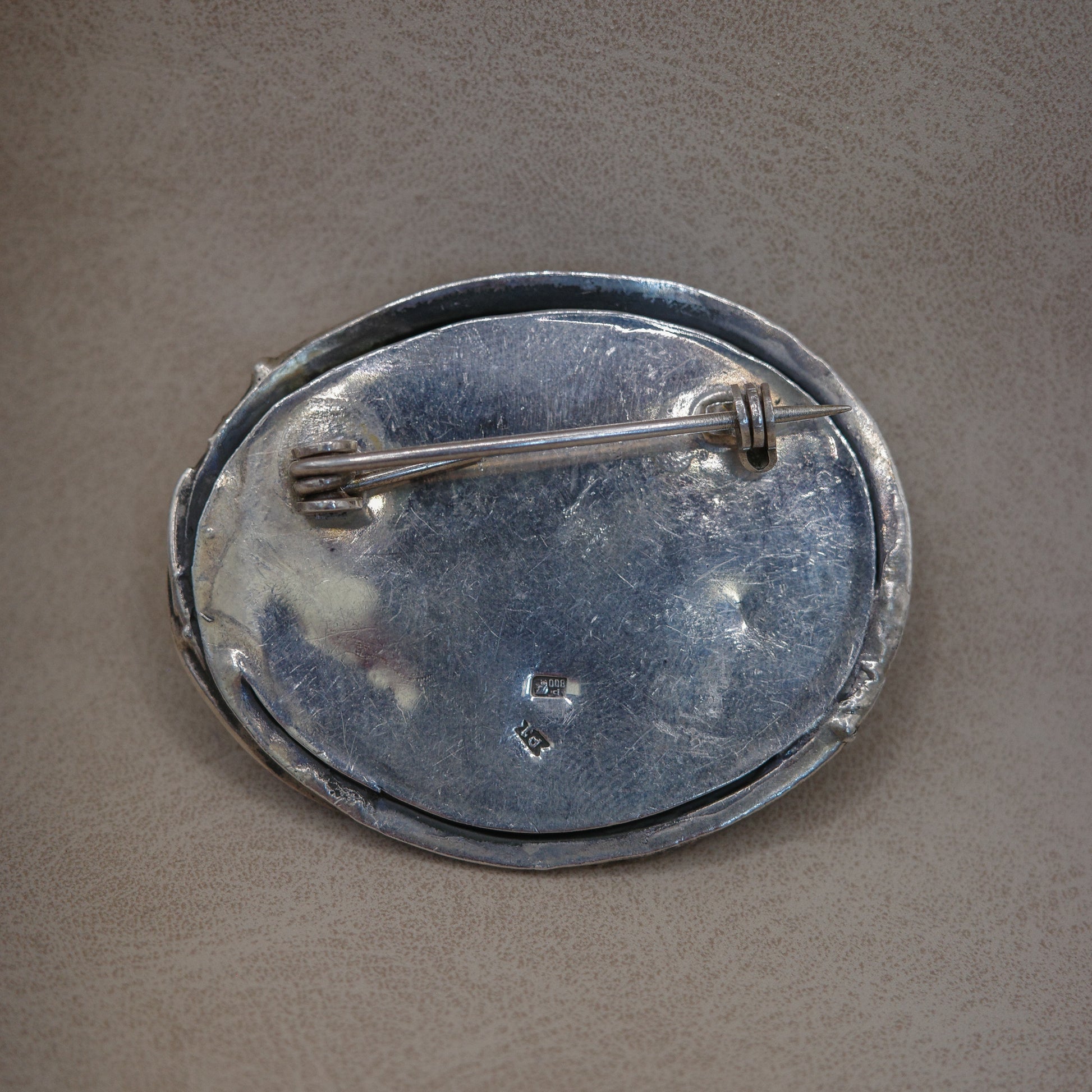 mother pearl modernist brooch