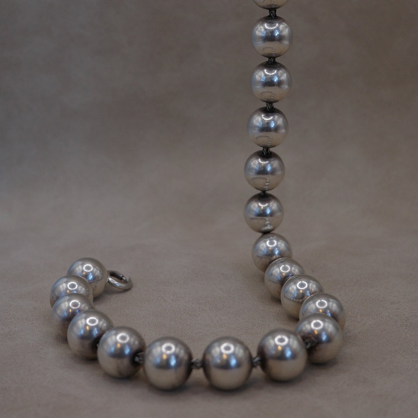 Timeless solid sterling ball neck piece