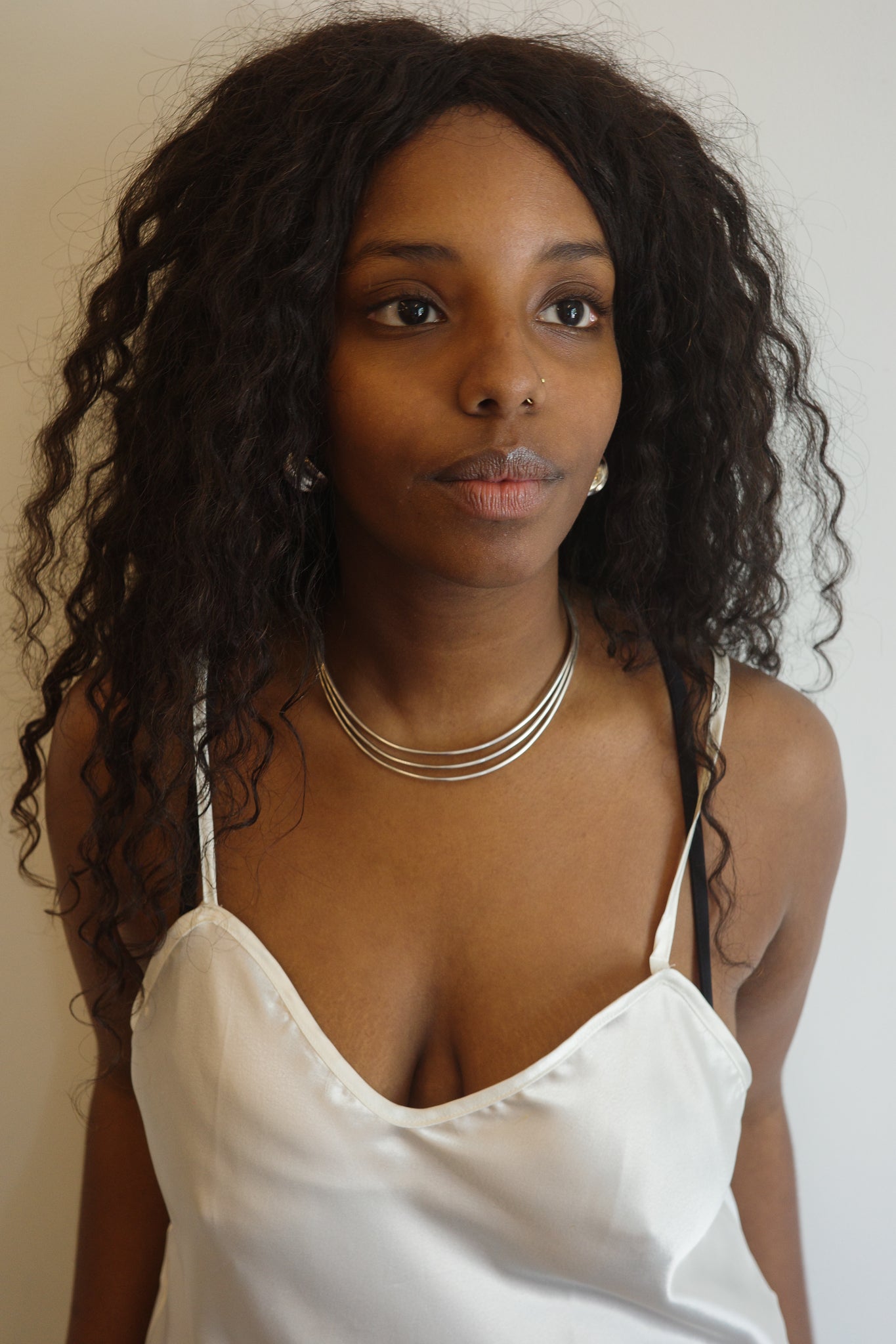 Sterling triple-band choker