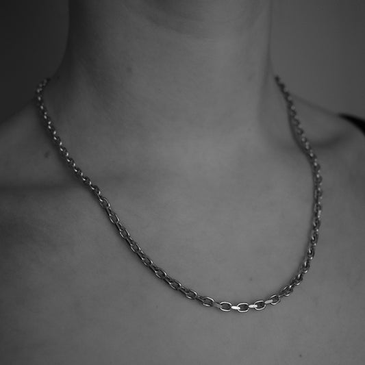 Soft square cable chain necklace - small link