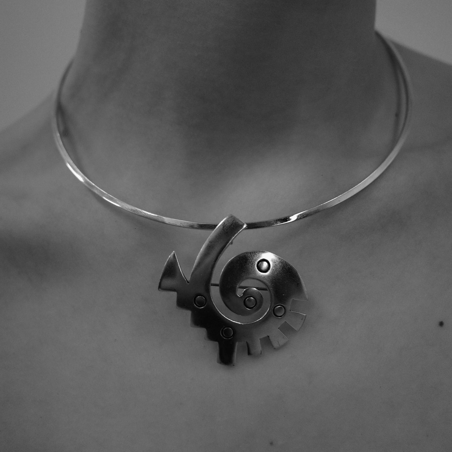 Taxco spiral sun - pendant & brooch