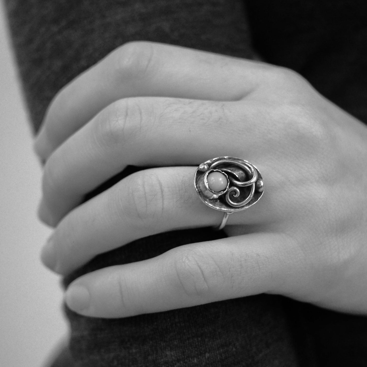 1920s coral ring