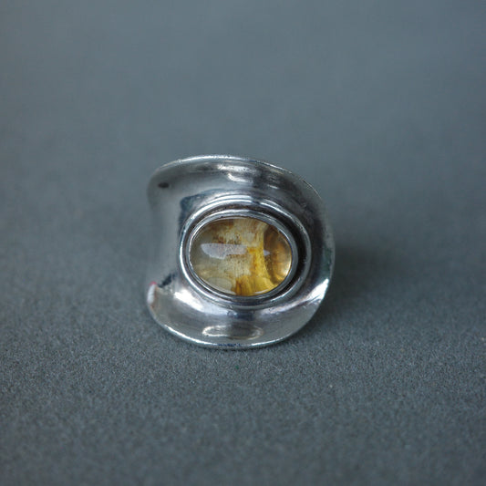 Mid-Century citrine ring