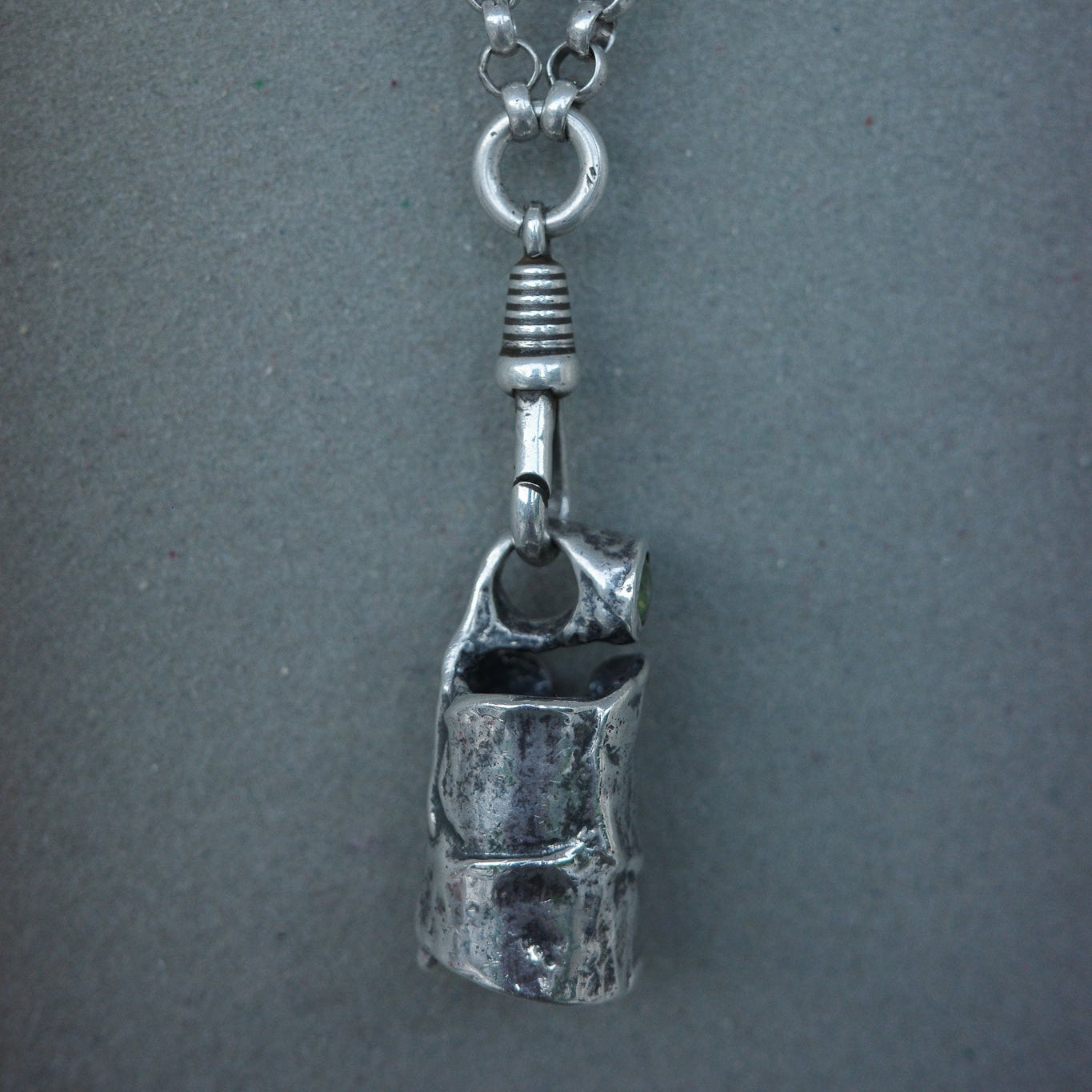 Abstract peridot necklace