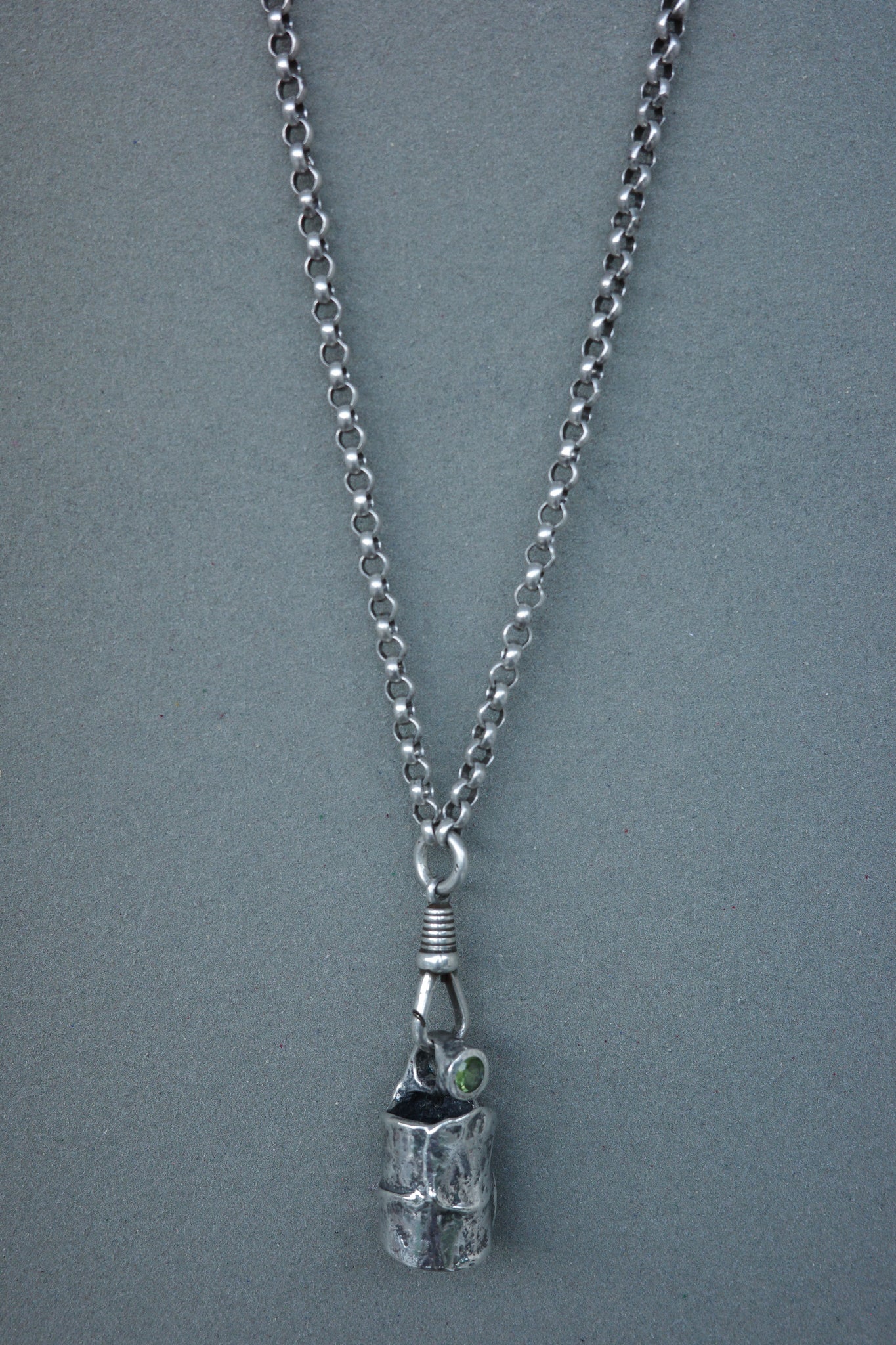 Abstract peridot necklace