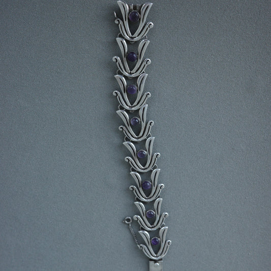 1970s Mexican hand-band with amethyst