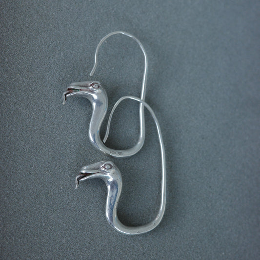 Snake hand crafted earrings