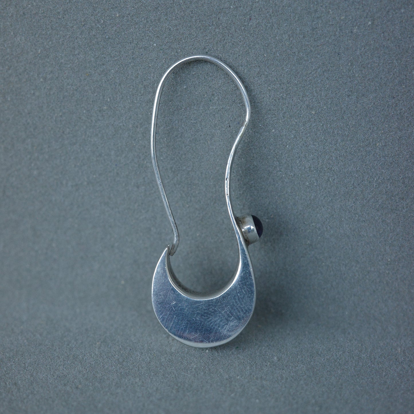 Sculptural amethyst drop earrings