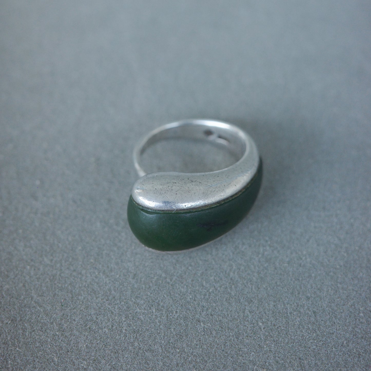 Sculptural green onyx ring