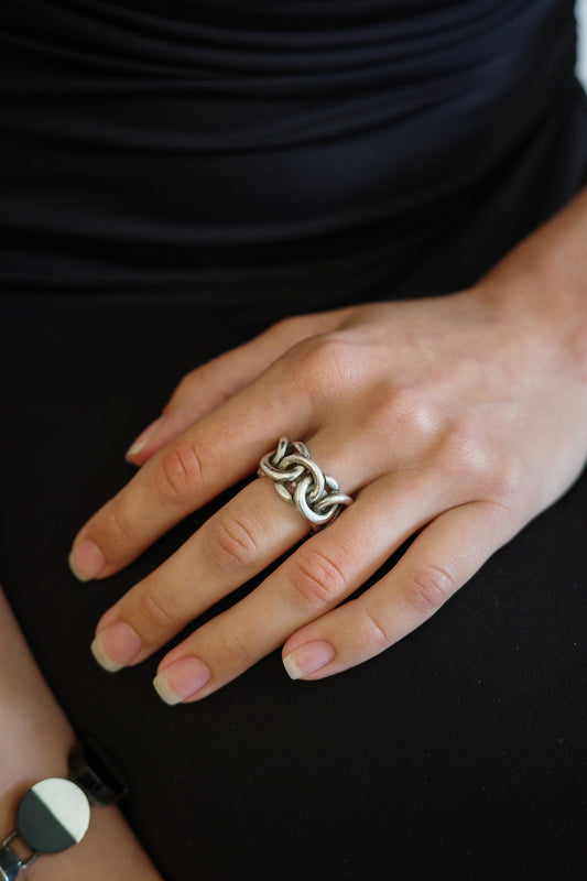 Solid Heavy Braided Ring