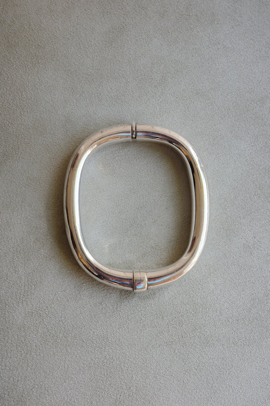 square round sterling bangle